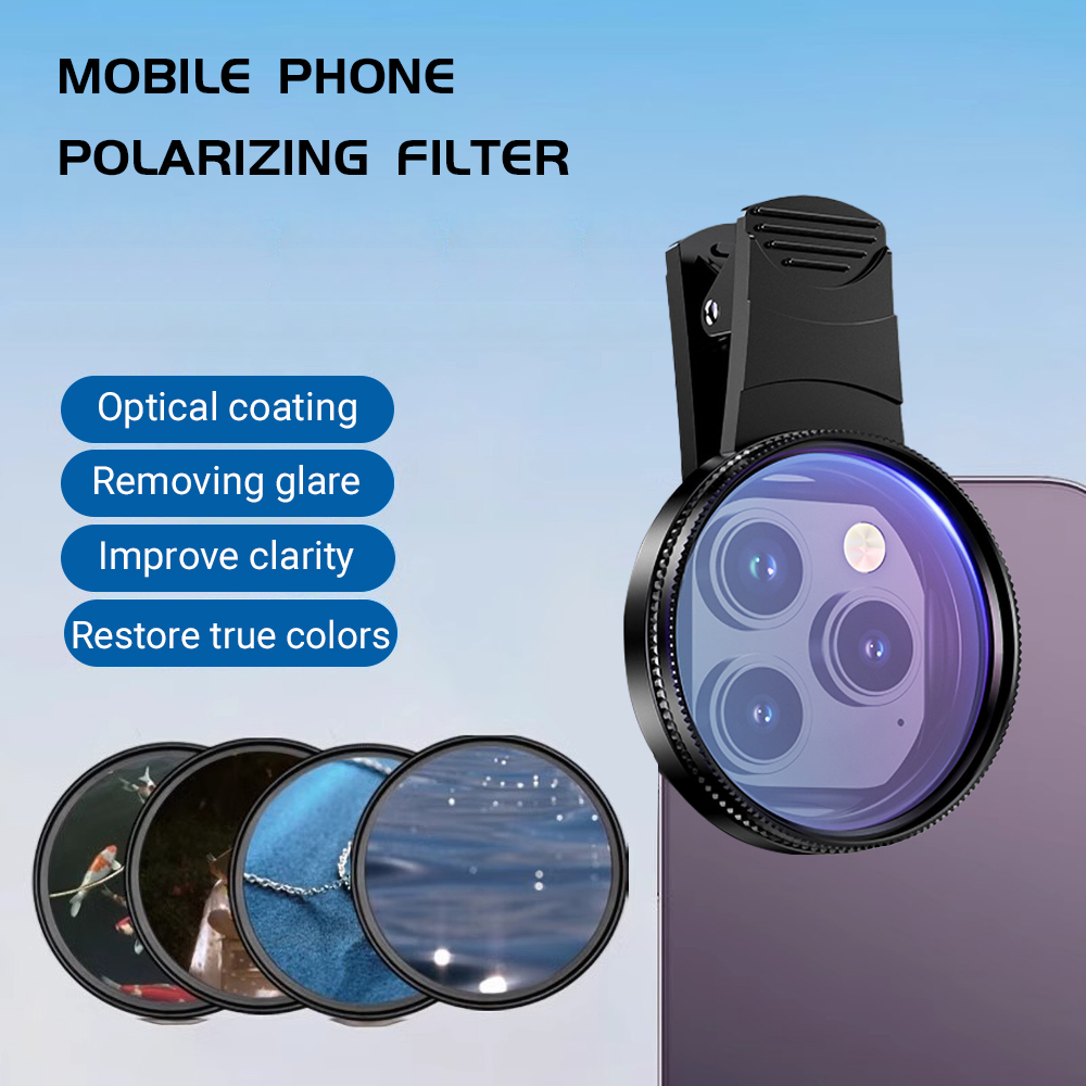 Mobile Tech Accessories - 52MM 휴대폰 렌즈 범용 편광판 카메라(클립