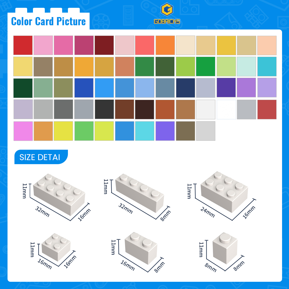 Gobricks 50pcs 3001 MOC 액세서리 벽 - Tech Accessories To Gift 리뷰 및 가격