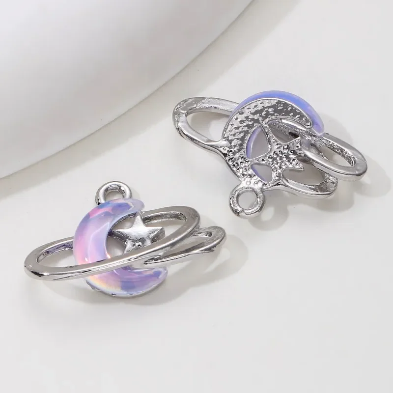 9pcs 새로운 스타 문 에나멜 매력 DIY 수제 결과 - Y2K Tech Accessories 리뷰 및 가격