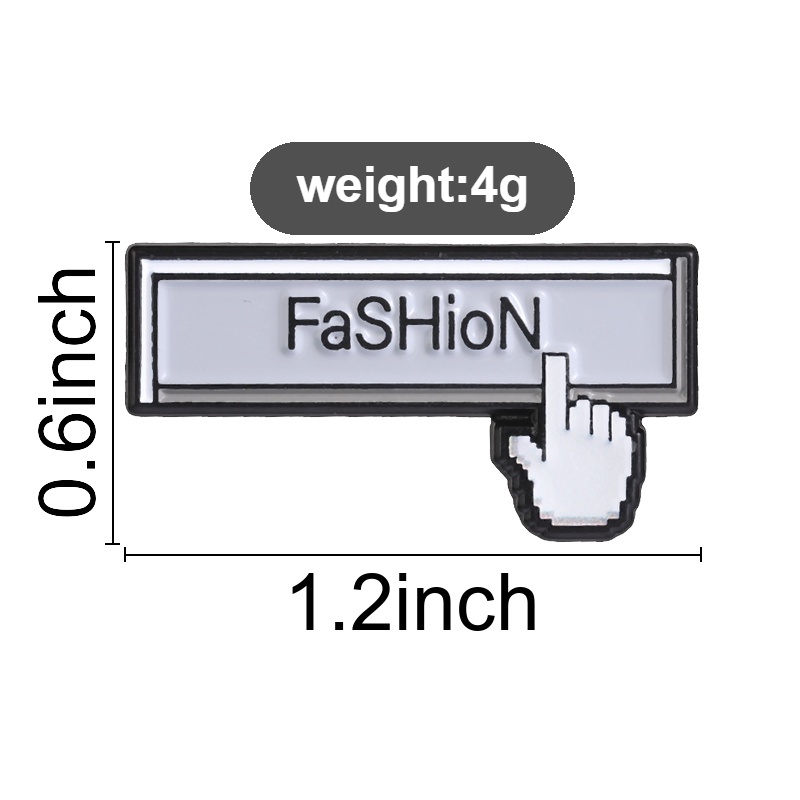 픽셀 커서 패션 텍스트 에나멜 핀 Y2K 레트로 브로치 - Tech Accessories To Gift 리뷰 및 가격