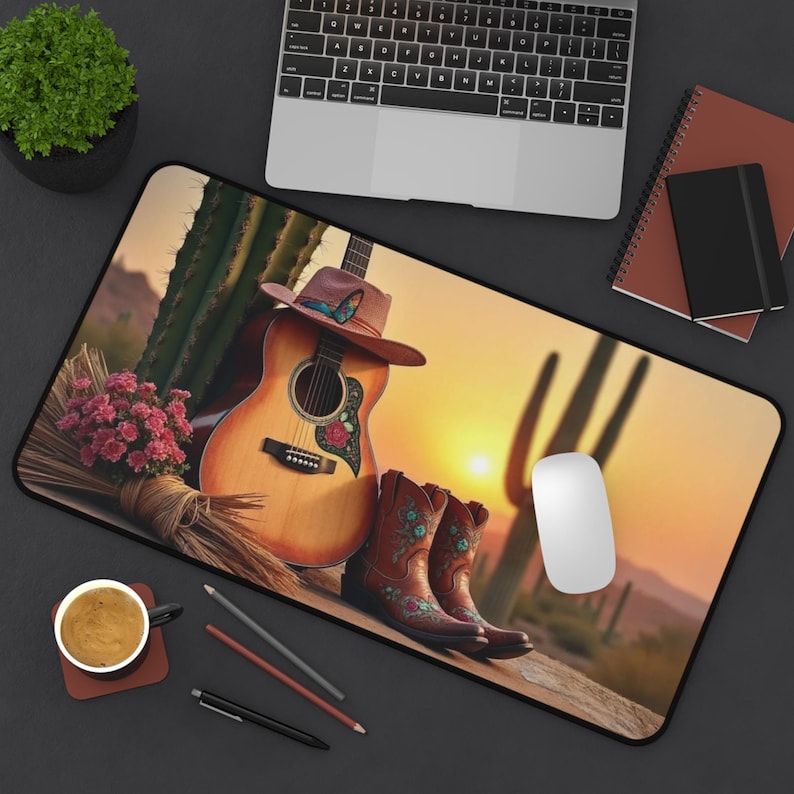 사막 기타 마우스 패드, 선인장 기타 애호가 선물, 그 - Tech Accessories To Gift 리뷰 및 가격