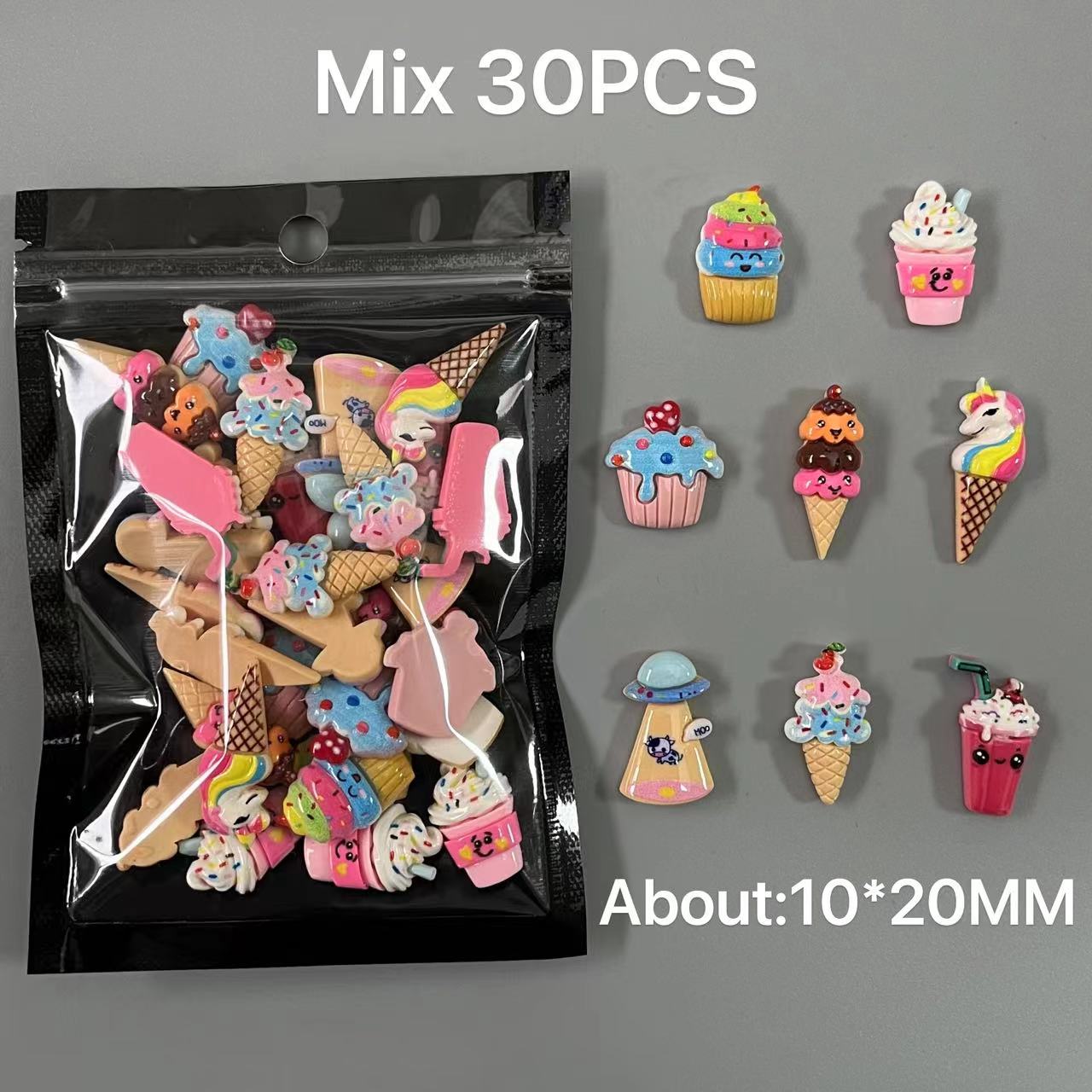 귀여운 만화 송진 캔디 글리터 다이아몬드 롤리팝 도넛  - Y2K Tech Accessories 리뷰 및 가격