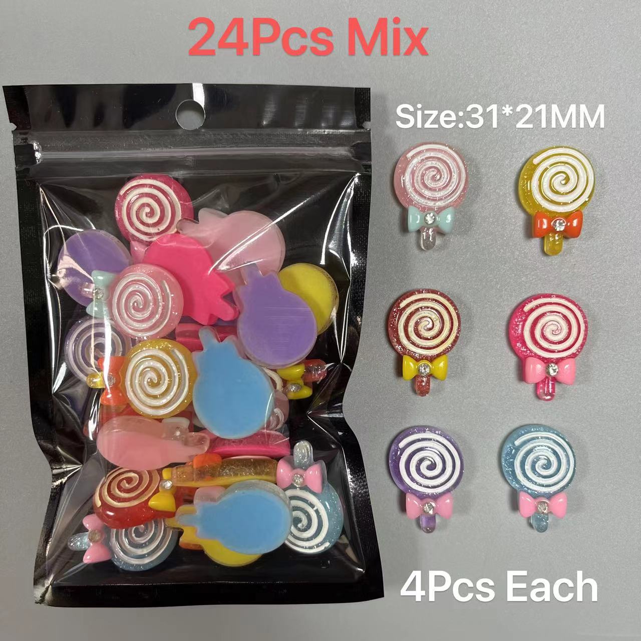 귀여운 만화 송진 캔디 글리터 다이아몬드 롤리팝 도넛  - Y2K Tech Accessories 리뷰 및 가격