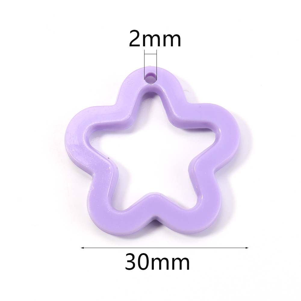 30 개/몫 다채로운 아크릴 스타 펜던트 30mm 할로 - Y2K Tech Accessories 리뷰 및 가격